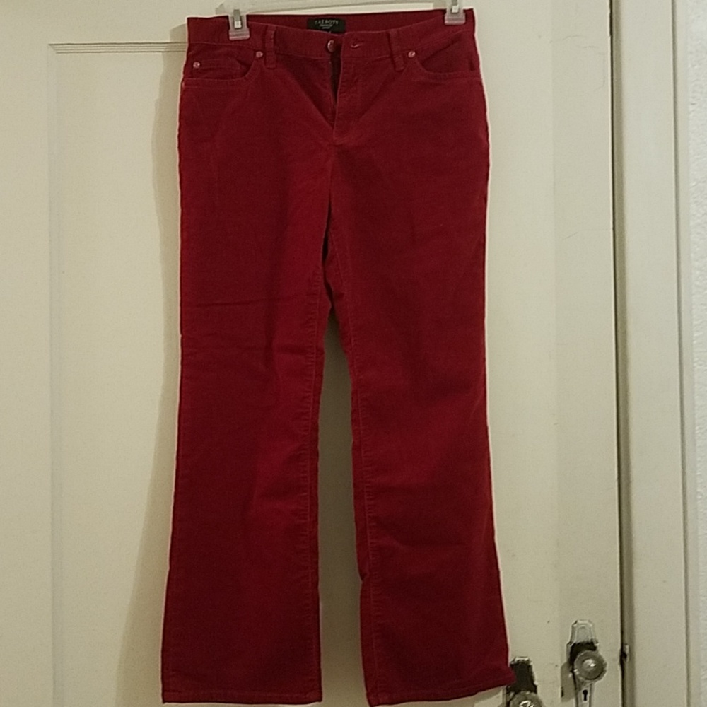 Talbots red courderoy stretch pants